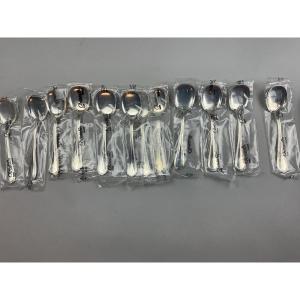 12 Christofle Spatours Ice Cream Spoons 