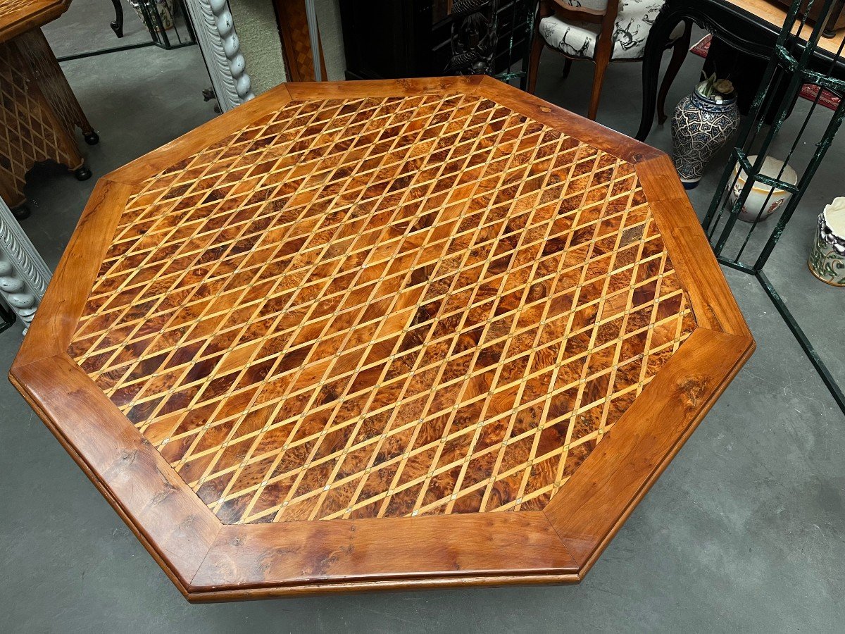 Moroccan Octagonal Central Foot Table For Meals-photo-3