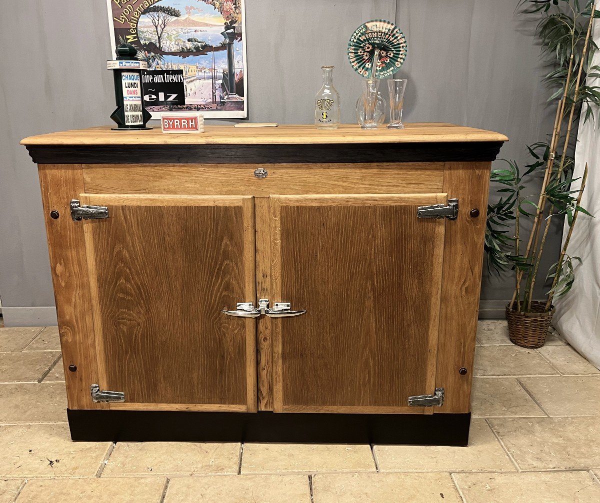 Wine Bar Oak Cooler Furniture Craft Counter Bistrot Coffee Island Zinc-photo-4