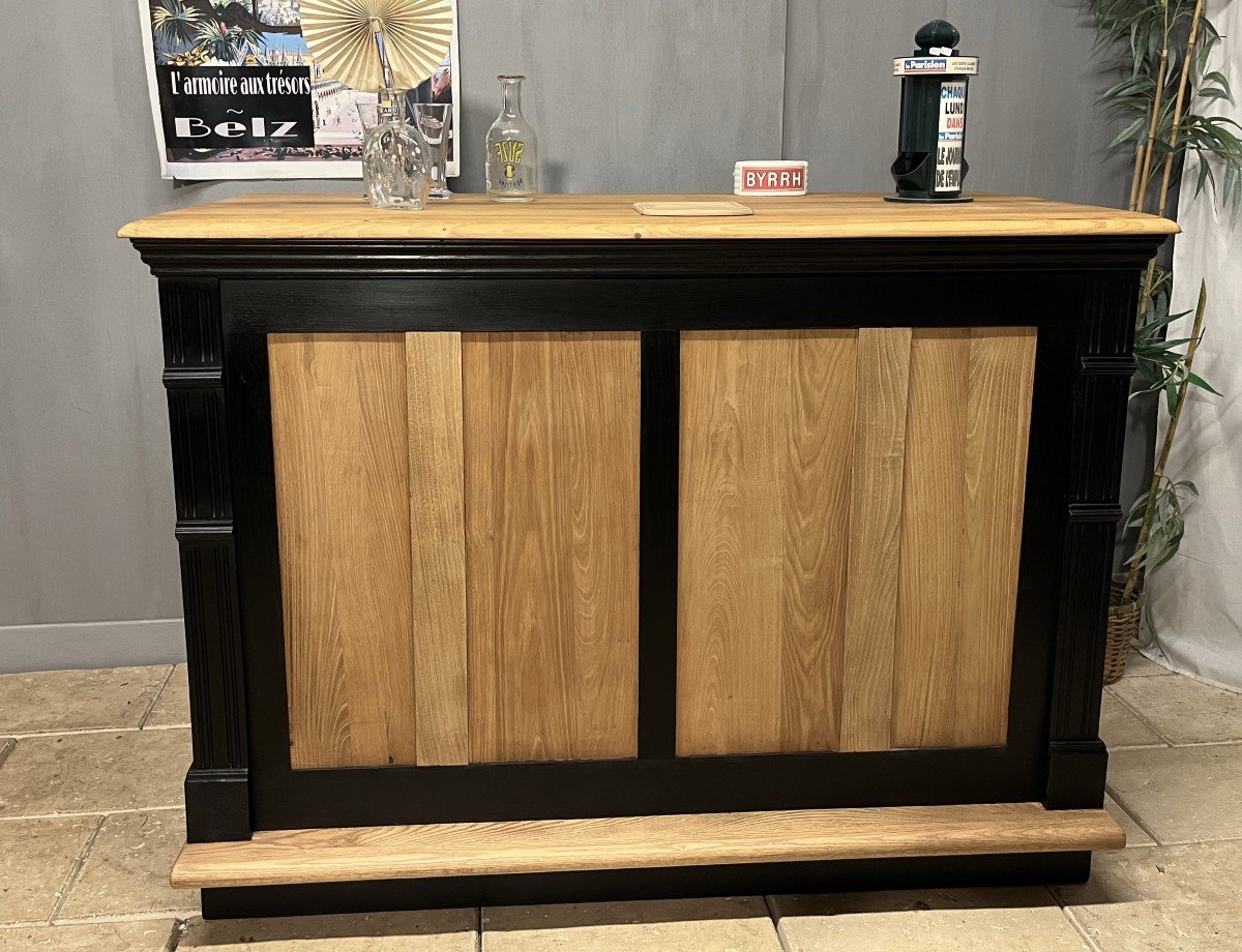 Wine Bar Oak Cooler Furniture Craft Counter Bistrot Coffee Island Zinc-photo-4