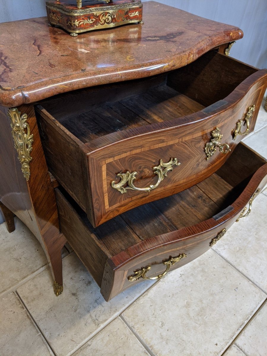 Commode d'époque Louis XV Estampillée Flechy 18 ème-photo-4