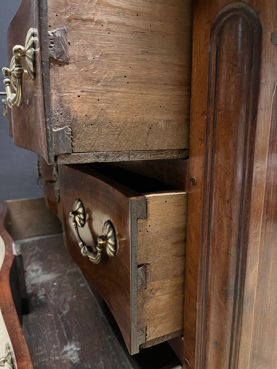 Port Commode In Solid Mahogany 18th Louis XV-photo-6