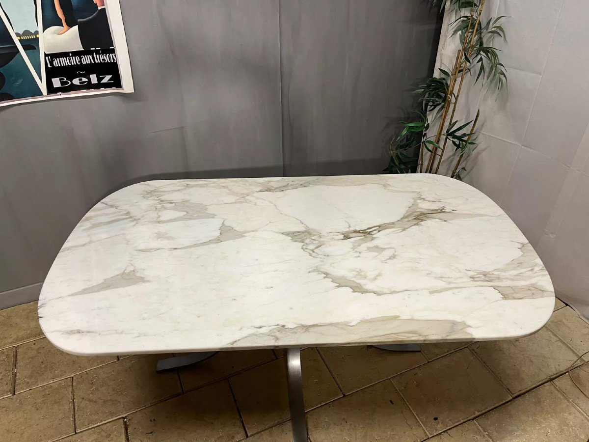 Oval Table Design Borsani Marble And Metal Dining Room -photo-4