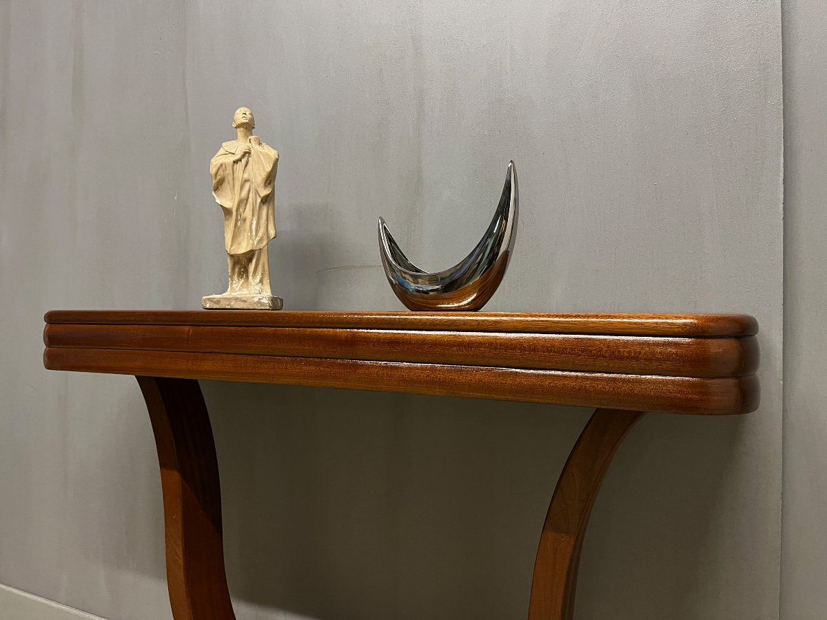 Console Art Déco En Acajou Années 1930-photo-1