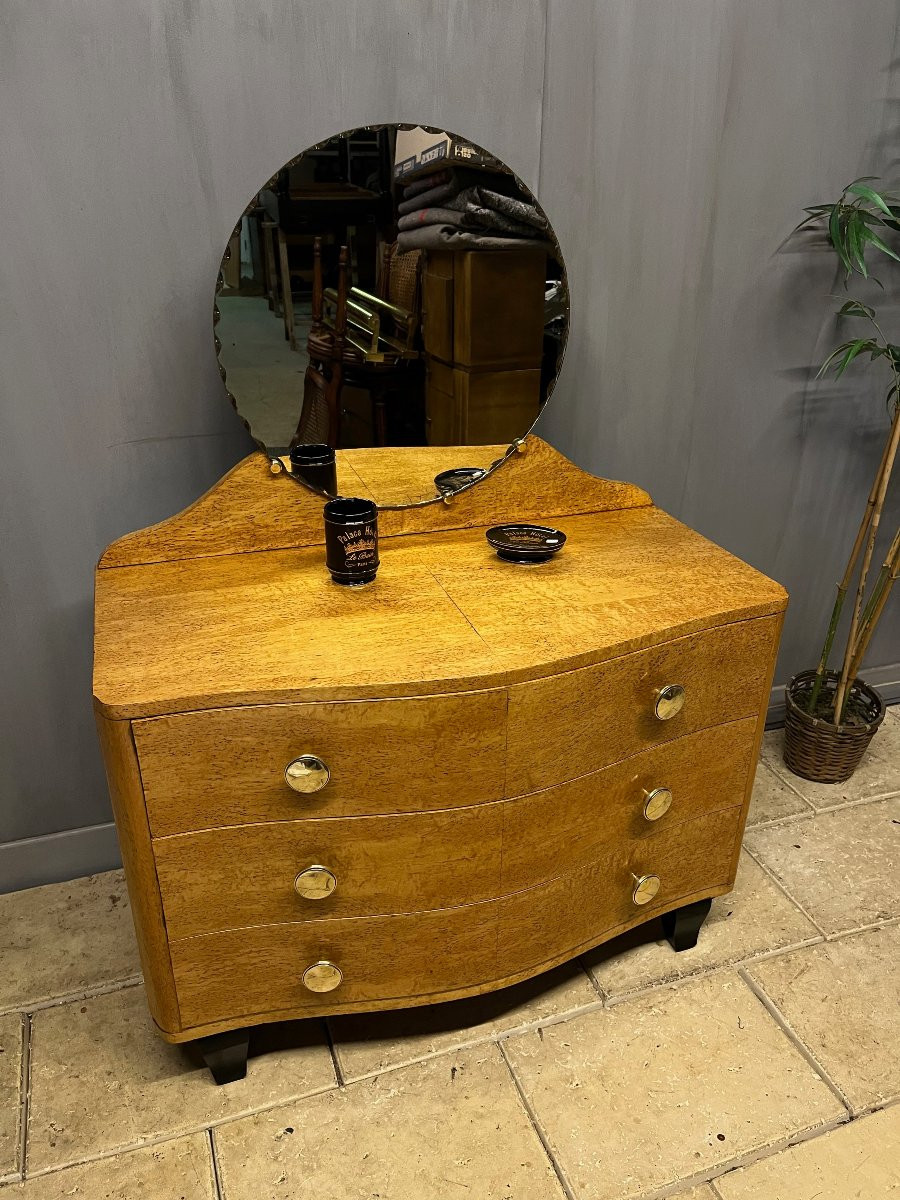 Art Deco Dressing Table In Speckled Maple-photo-2