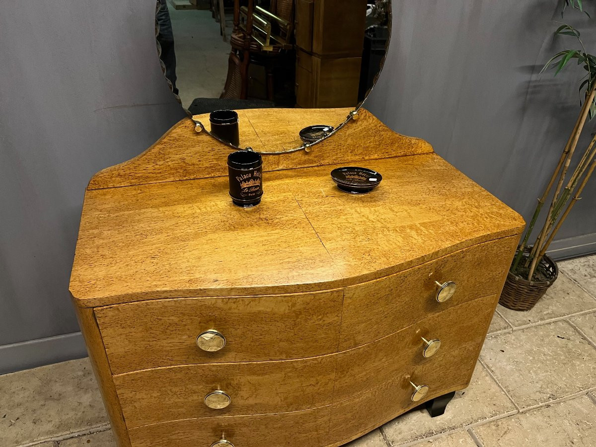 Art Deco Dressing Table In Speckled Maple-photo-1
