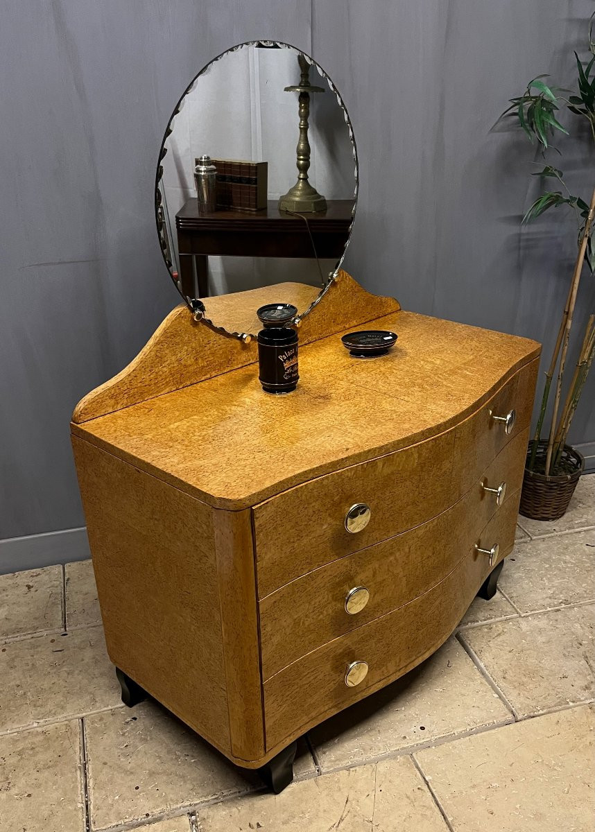 Art Deco Dressing Table In Speckled Maple-photo-2