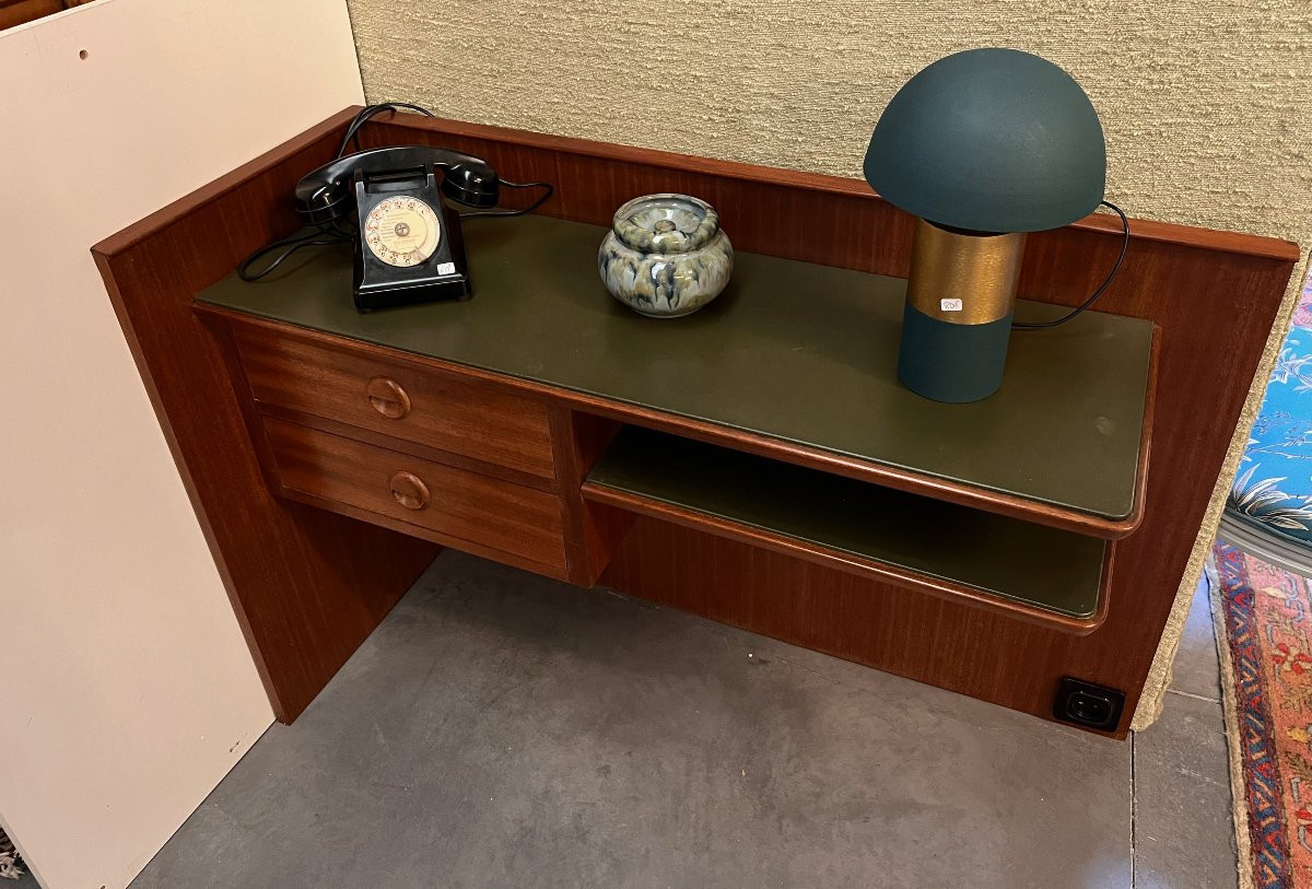 Console bureau scandinave  mid century meuble entrée angle-photo-3