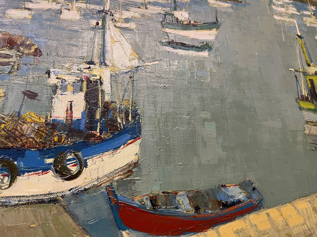 Marine Painting Joël Le Fur Lighthouse Port Of Douëlan Finistère -photo-1