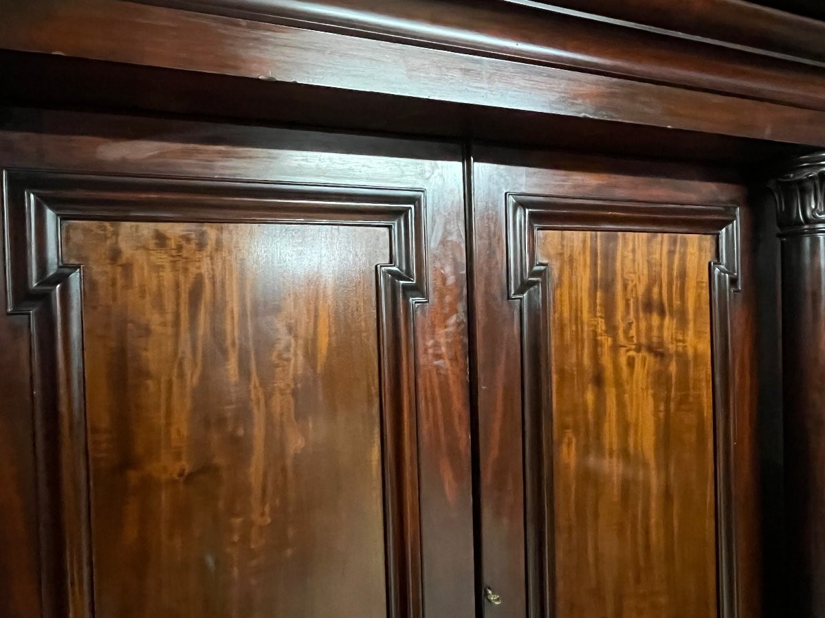 Victorian Mahogany Hunting Wardrobe -photo-2