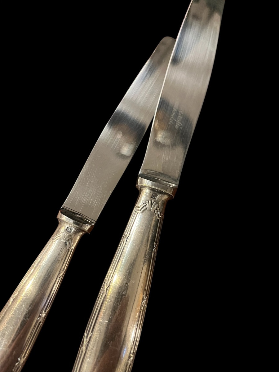 24 couteaux Christofle  Louis XVI rubans croisés -photo-4