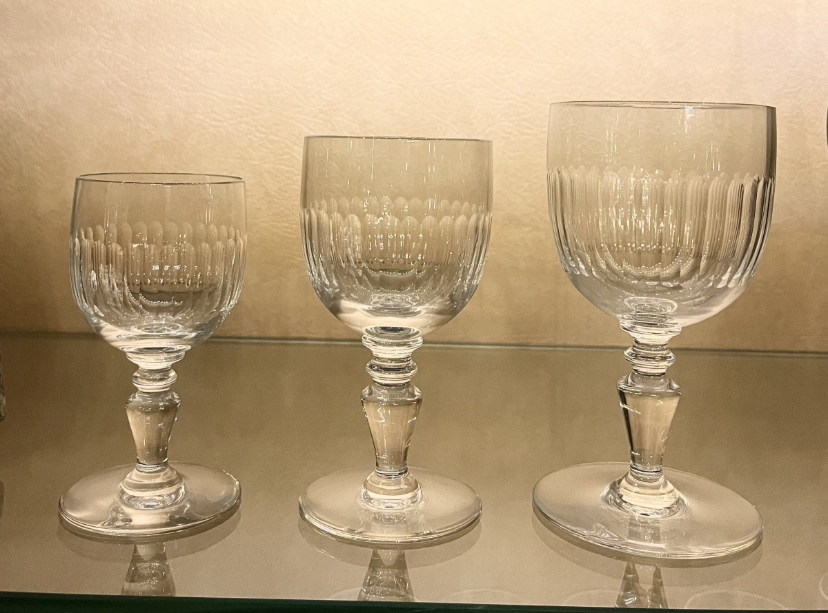 Service verres Baccarat  45 pièces Renaissance cristal   pichet seau -photo-2