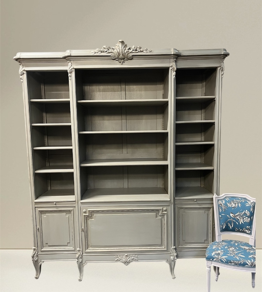 Grand Vaisselier - bibliothèque Louis XV - XVI cabinet de  curiosités -photo-1