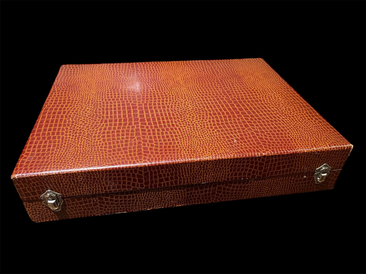 Ménagère 49 pièces Ercuis art déco métal argenté couteaux , fourchettes… -photo-4