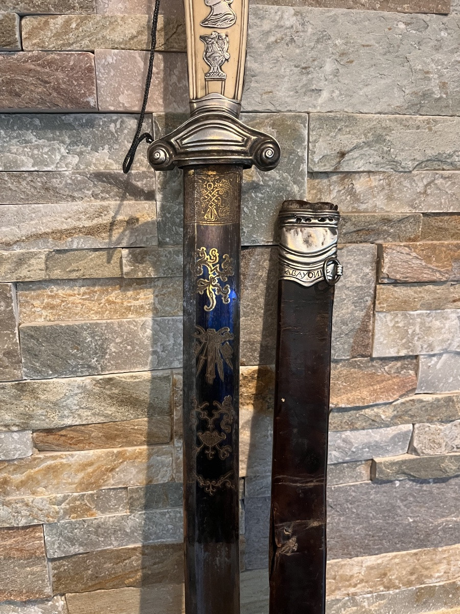 Dague de vennerie chasse basque argent et os Deffez 18 ème Louis XV Bayonnne-photo-2