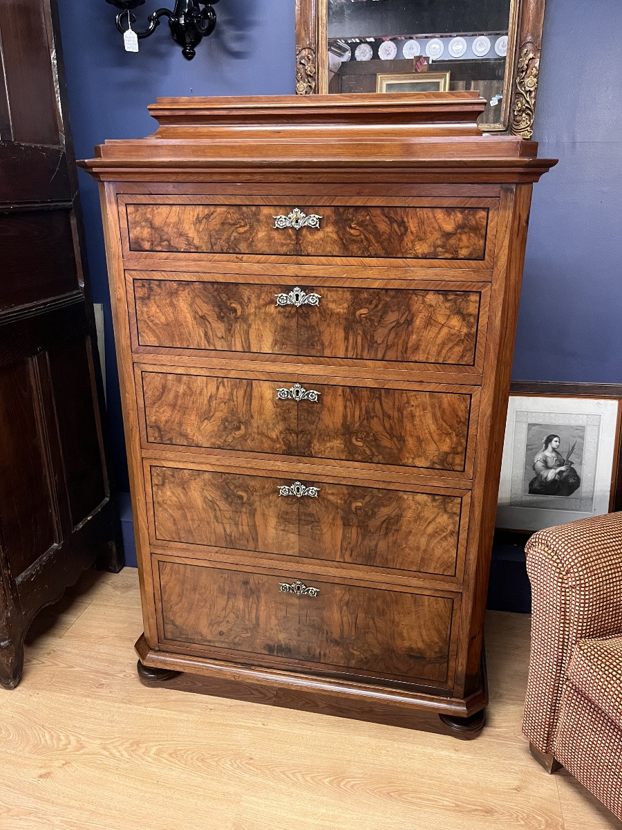 Walnut Chest Of Drawers-photo-3