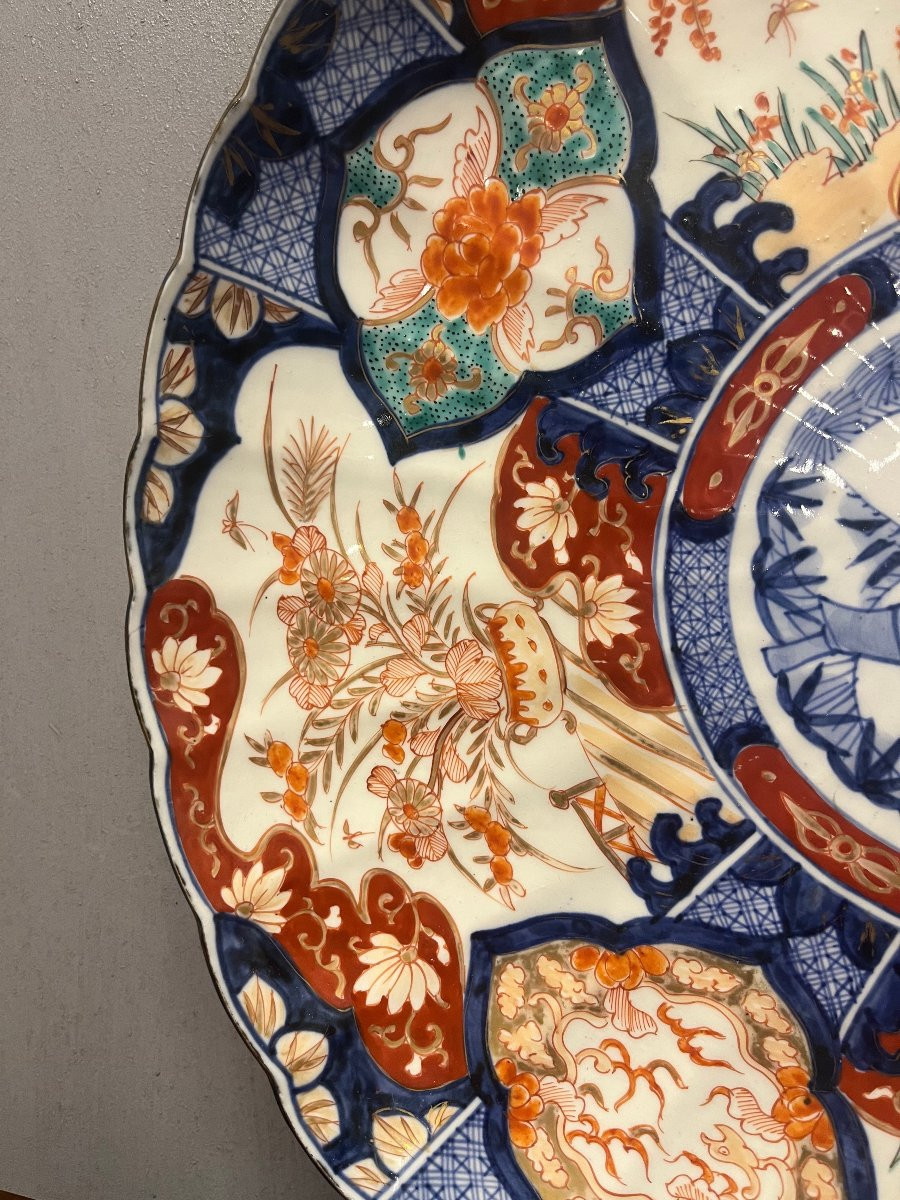 Large Imari Porcelain Platter From Japan, 47 Cm Diameter-photo-4