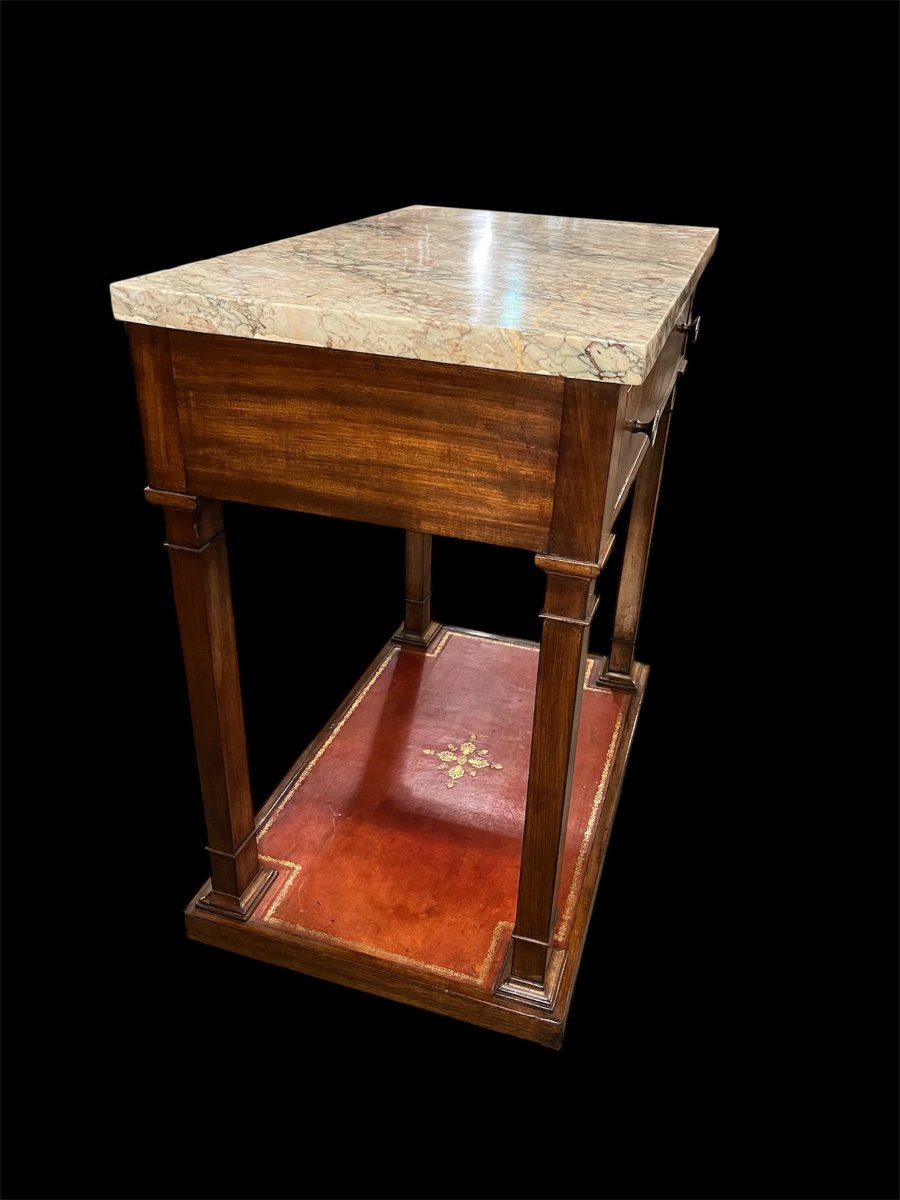 console - desserte en  acajou restauration / empire -photo-4