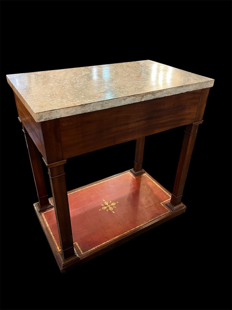 console - desserte en  acajou restauration / empire -photo-1