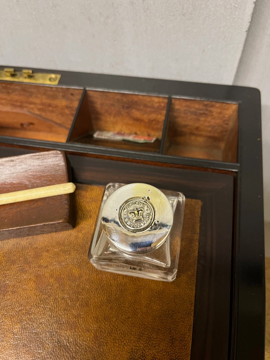 Macassar Ebony Travel Writing Case Inlaid With Mother-of-pearl -photo-4