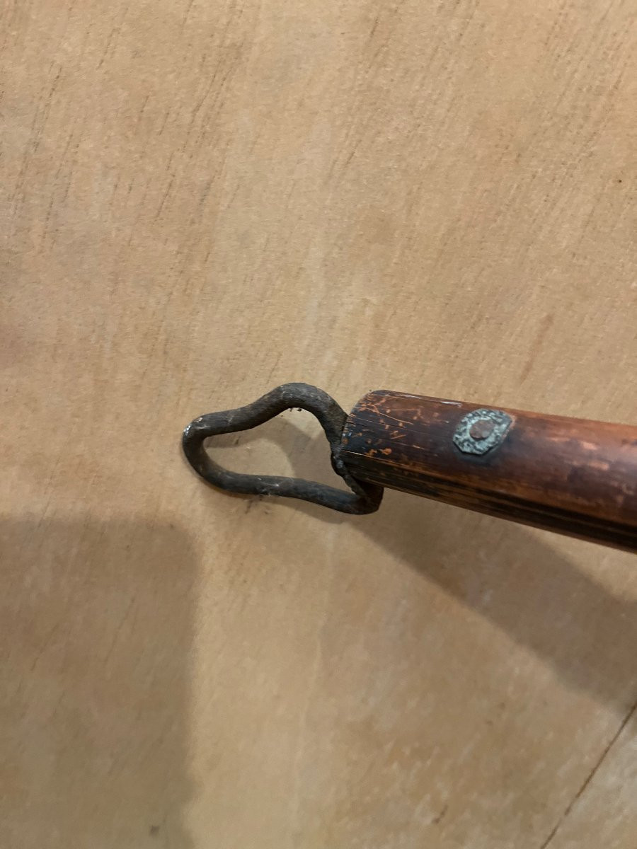 porte étendard asiatique  en bambou et laiton drapeau canne hampe-photo-1