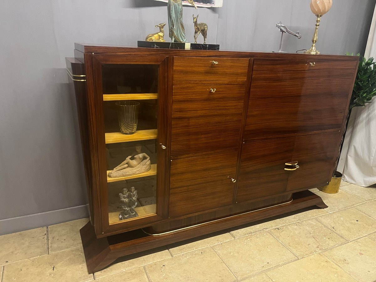 ENFILADE - SECRETAIRE ART DÉCO en palissandre  buffet meuble  bar -photo-4