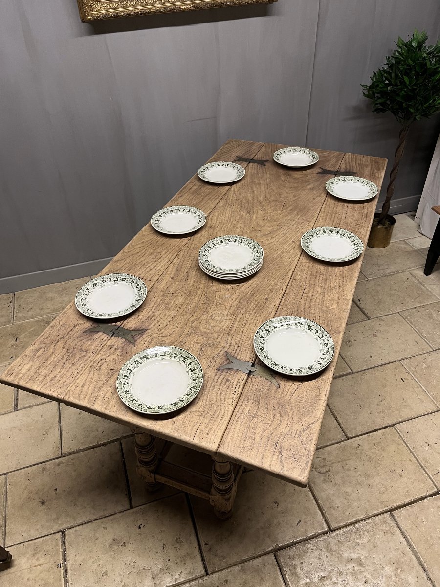 Oak Console Table With Drop-down Leaves, Rustic Monastery Style -photo-2