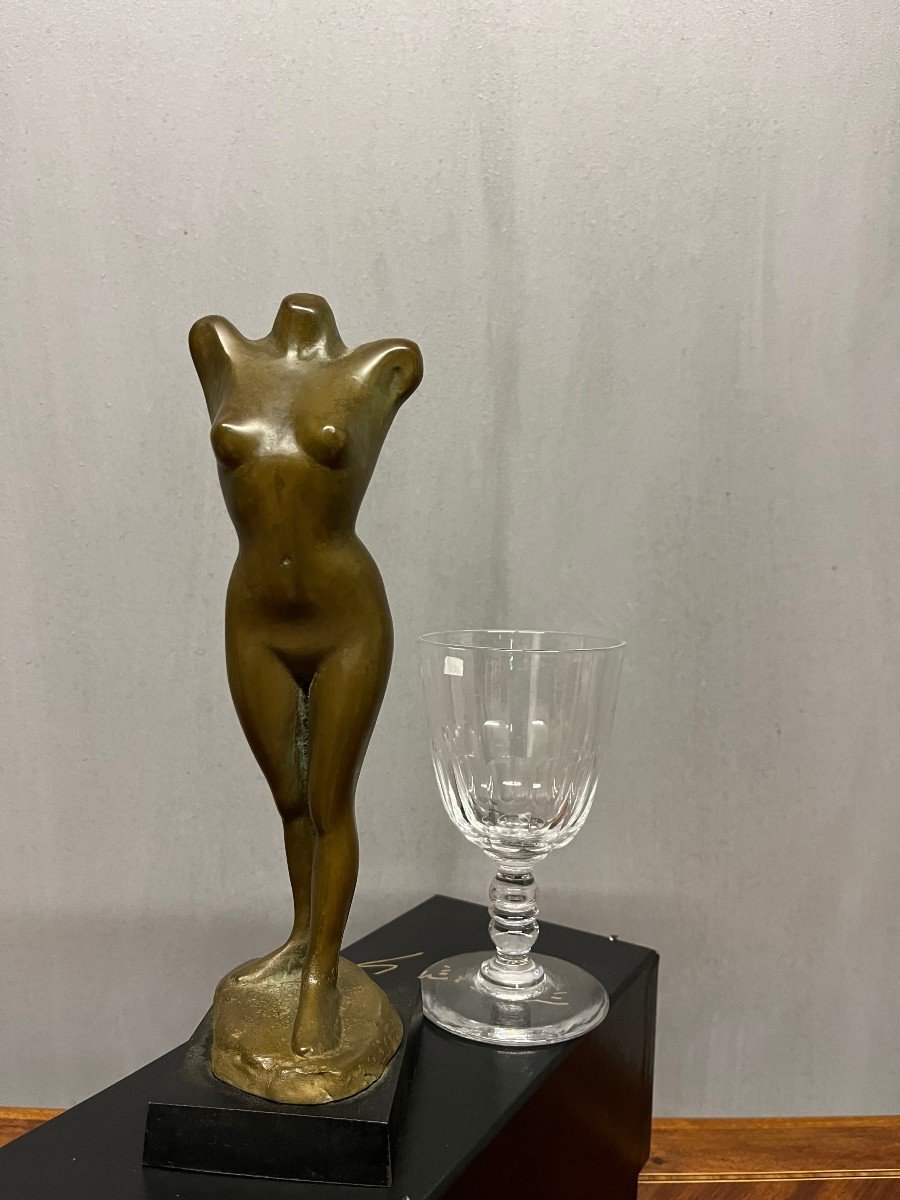 Bronze femme  nue de Gérard VIEILLEVIE " mouvement II "-photo-2
