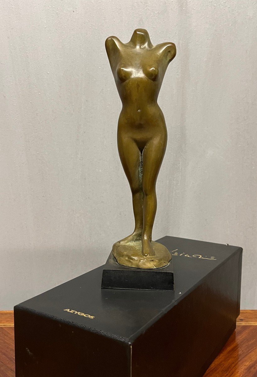 Bronze femme  nue de Gérard VIEILLEVIE " mouvement II "-photo-3