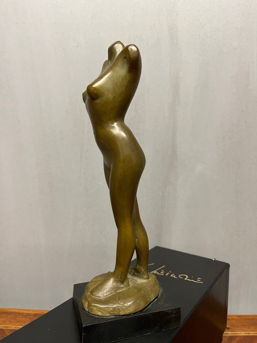 Bronze femme  nue de Gérard VIEILLEVIE " mouvement II "-photo-4