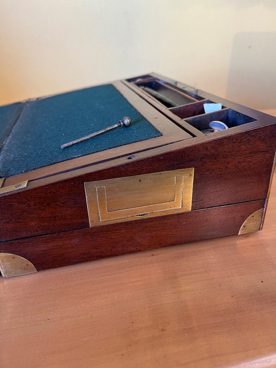 coffret écritoire de voyage en acajou -photo-4