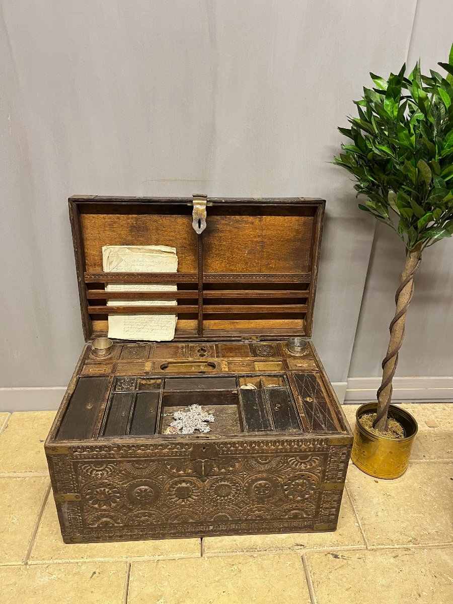Coffre de mariage   Birman en bois  