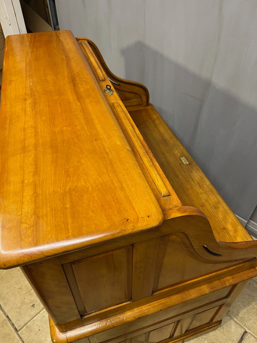Bureau à rideaux " Le Standard "  à  caisson type américain  en érable  -photo-4