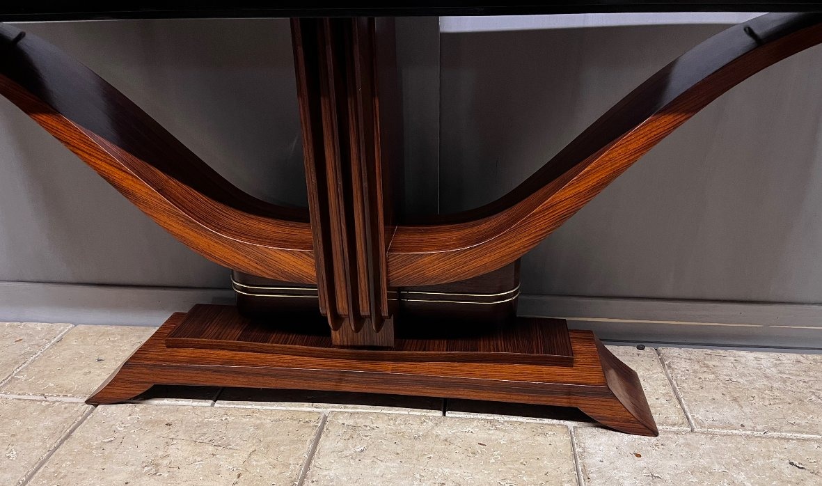 Grande console art déco en palissandre des années 1930 -photo-1