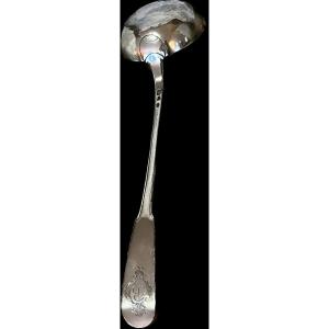Very Large Ladle In Sterling Silver Uniplat XVIIIth Lp Ar