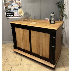 Wine Bar Oak Cooler Furniture Craft Counter Bistrot Coffee Island Zinc