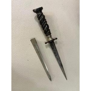 Virtue Dagger, Spike Balls, Horn Handle, 19th Century