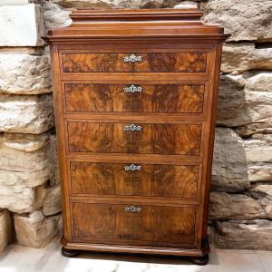 Commode chiffonnier en noyer  commode 