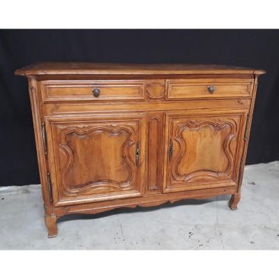 Buffet 18 ème 2 Portes Louis XIV - Régence Bahut En Bois Naturel