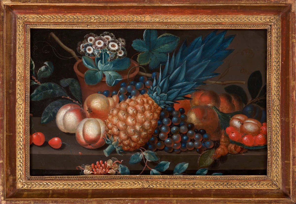 Johan Laurentz Jensen (1800-1856) (attribué à),  Nature Morte à L’ananas