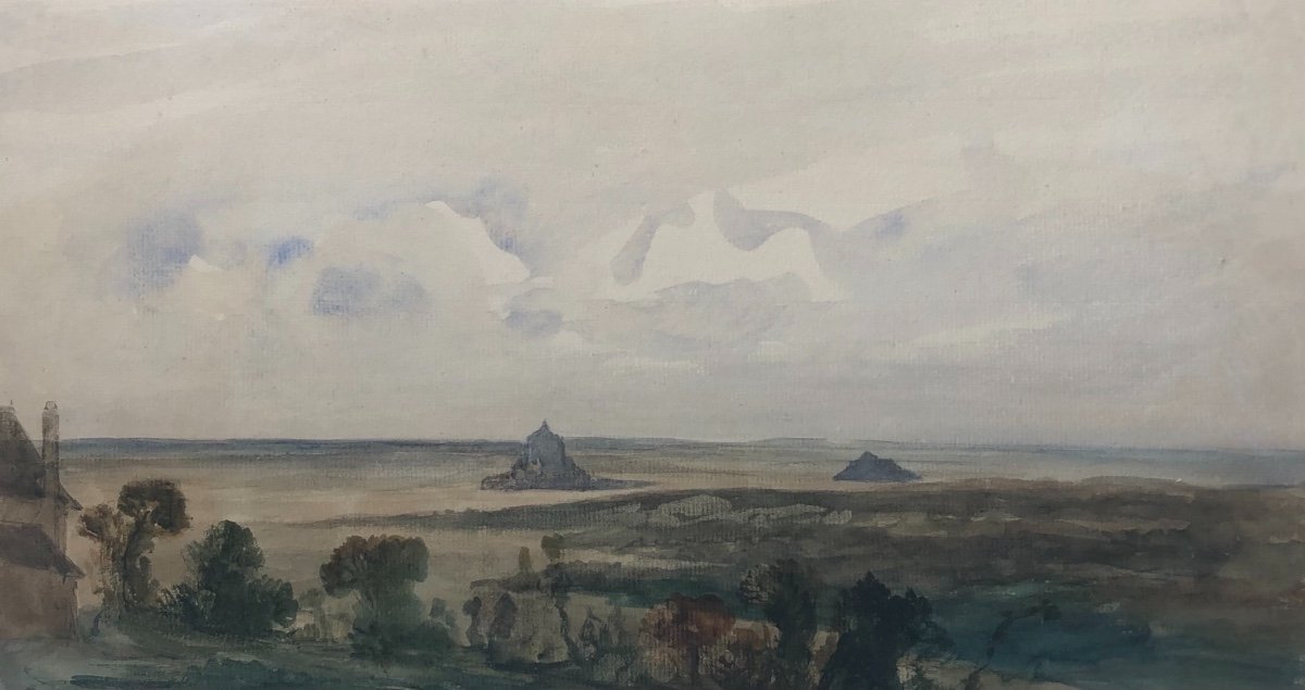 Hippolyte Lalaisse (1810-1884) (attr), Mont Saint Michel