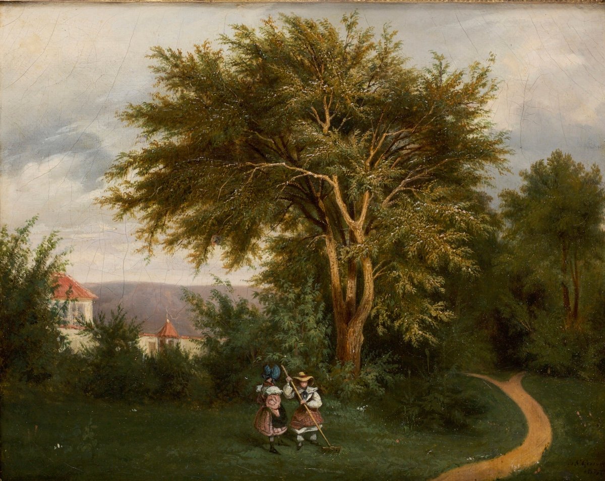 19th Century French School, In The Garden