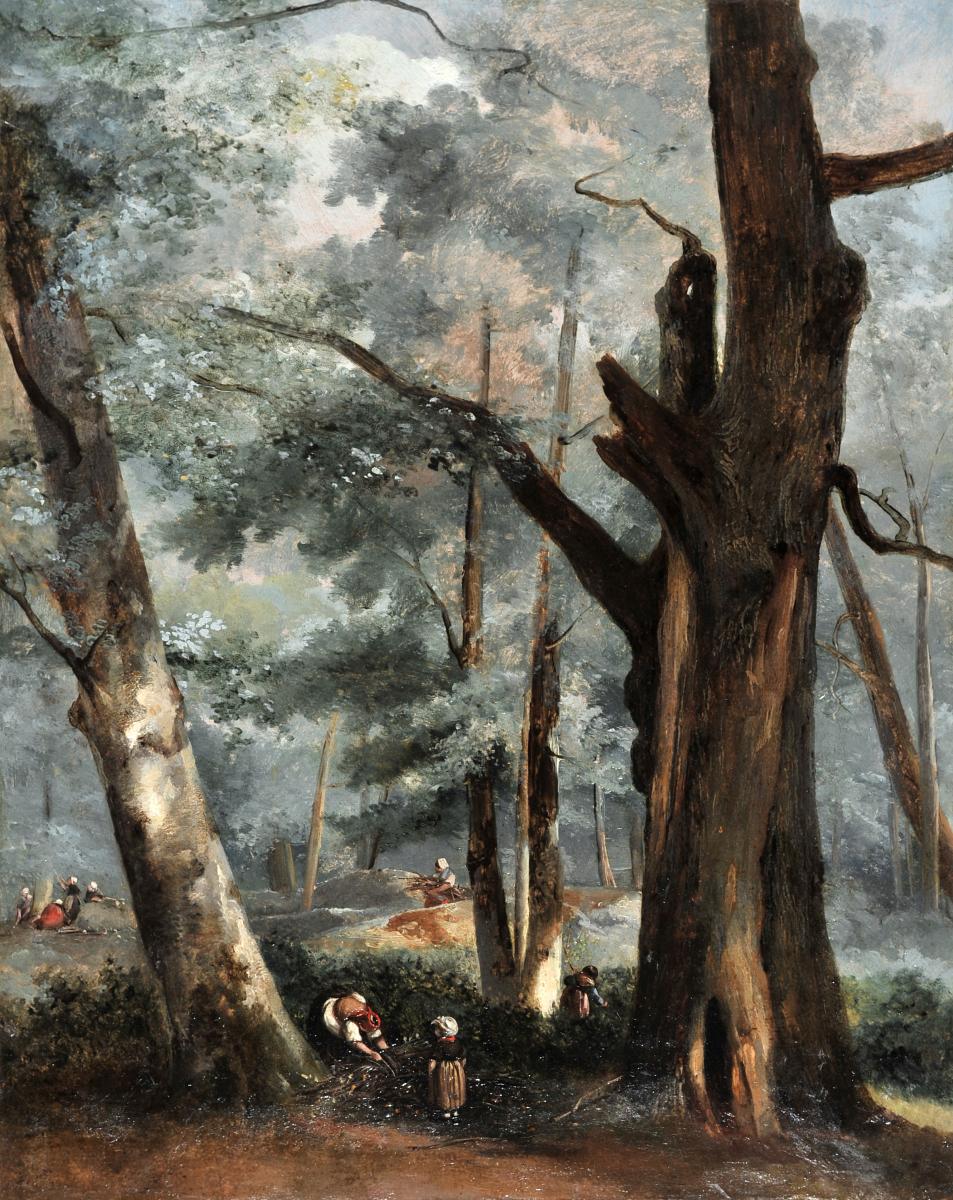 Jules Coignet (1798-1860)  Chêne De La Plaine-blanche à Fontainebleau