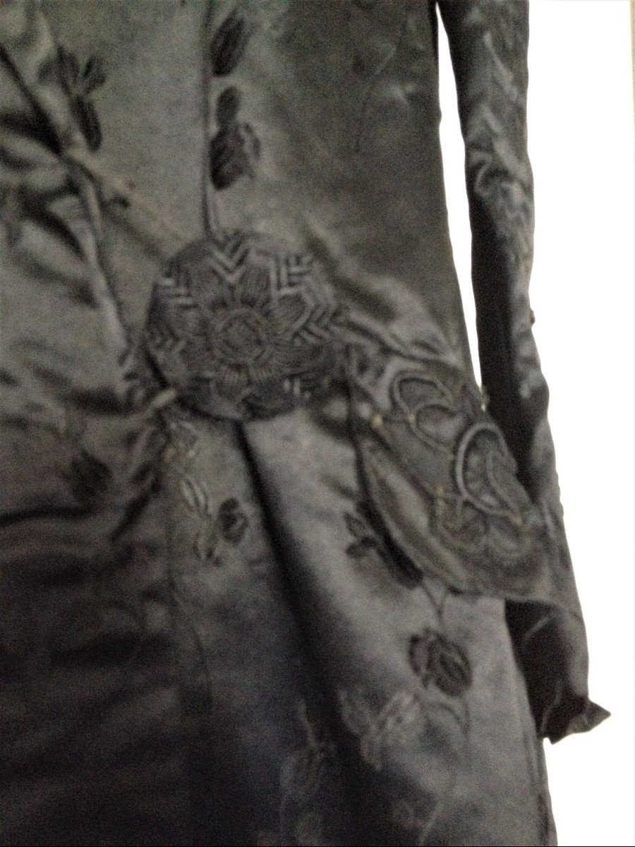 19th Century Silk Dressing Gown Or Interior-photo-2