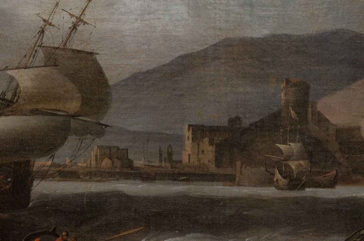 Large 17th Century Seascape , Blanckerhoff Jan Theunisz (alkmaar 1628 – Amsterdam 1669)-photo-2