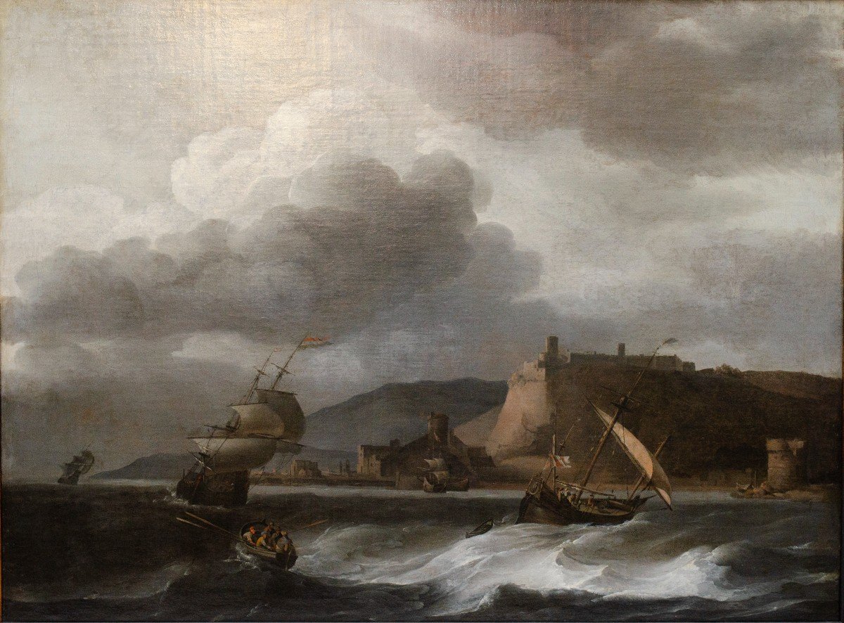 Large 17th Century Seascape , Blanckerhoff Jan Theunisz (alkmaar 1628 – Amsterdam 1669)-photo-4