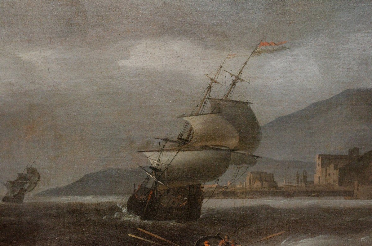 Large 17th Century Seascape , Blanckerhoff Jan Theunisz (alkmaar 1628 – Amsterdam 1669)-photo-1