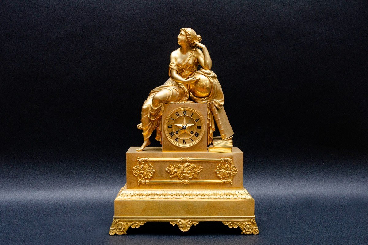 “urania, Muse Of Astronomy” Gilt Bronze Pendulum Clock, Paris, Circa 1830