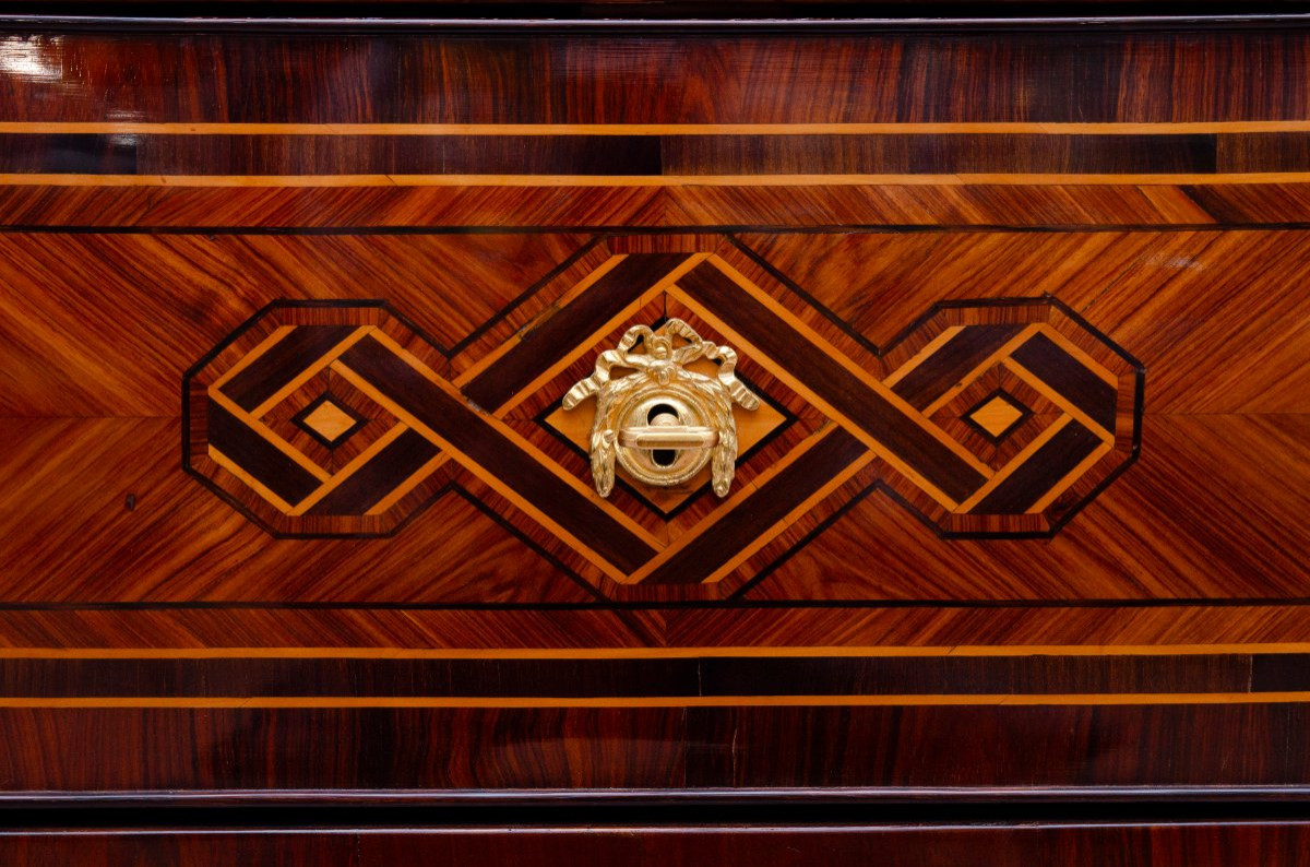 Commode italienne en marqueterie de bois, vers 1800-photo-4