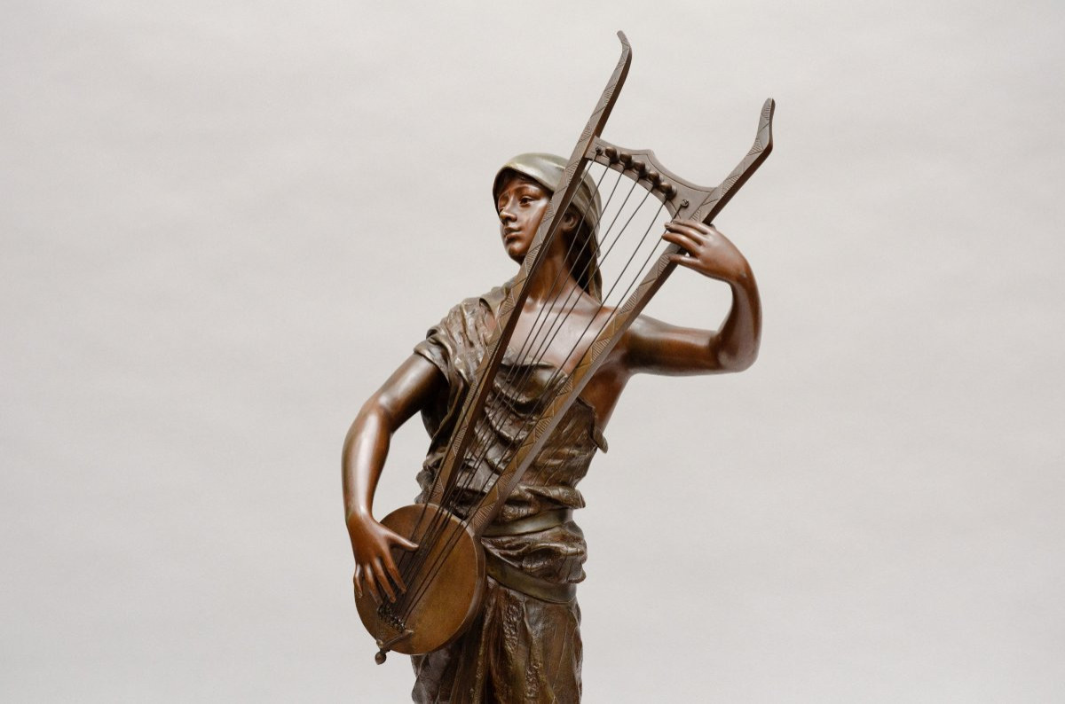 Orientalist Bronze "semiramis", Georges Coudray, Late 19th Century-photo-2